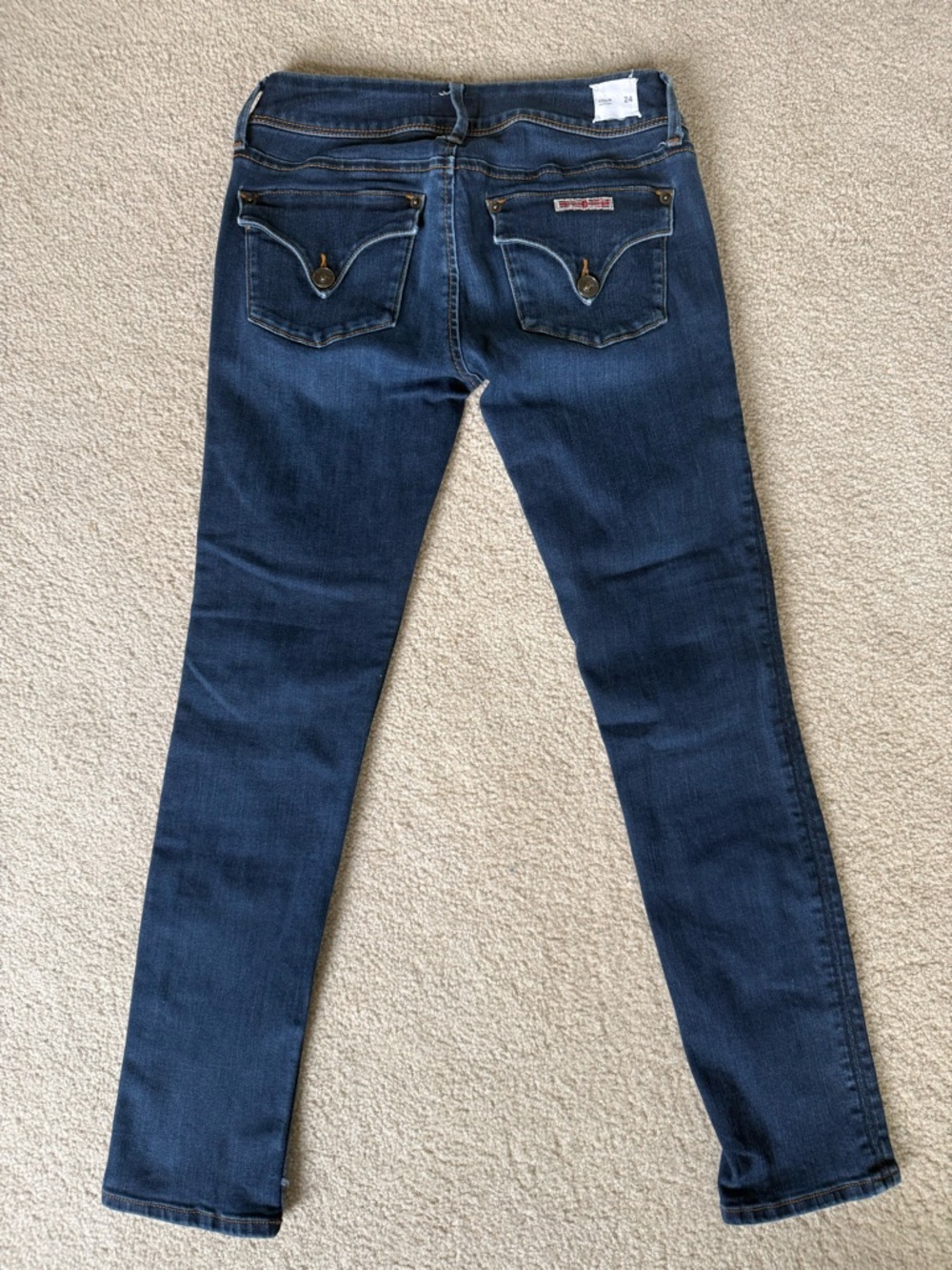 Hudson Jeans Skinny Stretch Denim in Dark Blue Wash - Picture 4 of 5